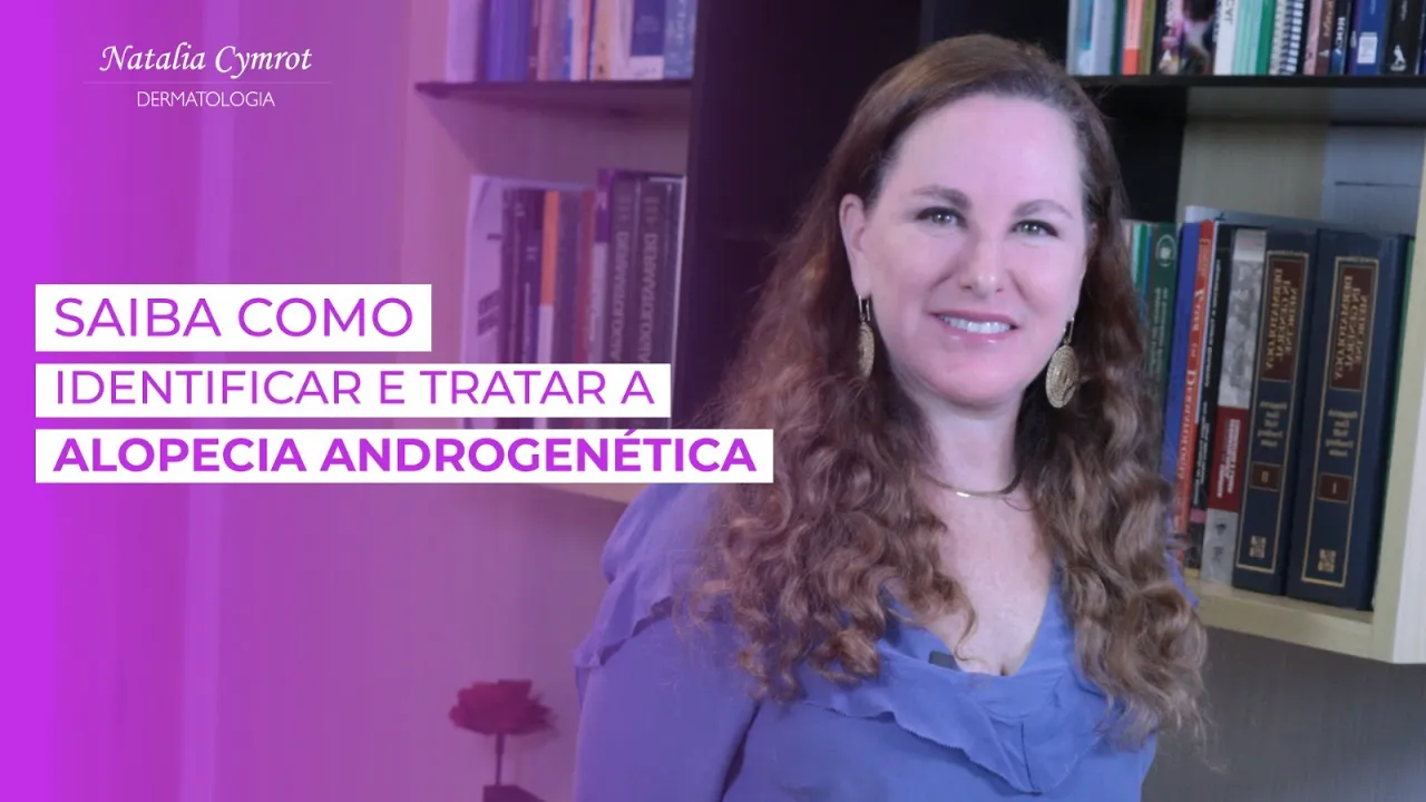 Na imagem a Dra Natalia esta ao lado do texto que é o titulo do vídeo.