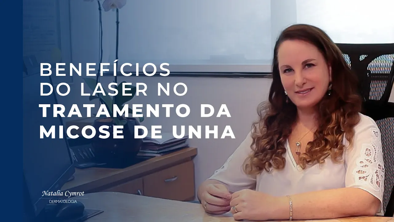 Na imagem a Dra Natalia esta ao lado do texto que é o titulo do vídeo.