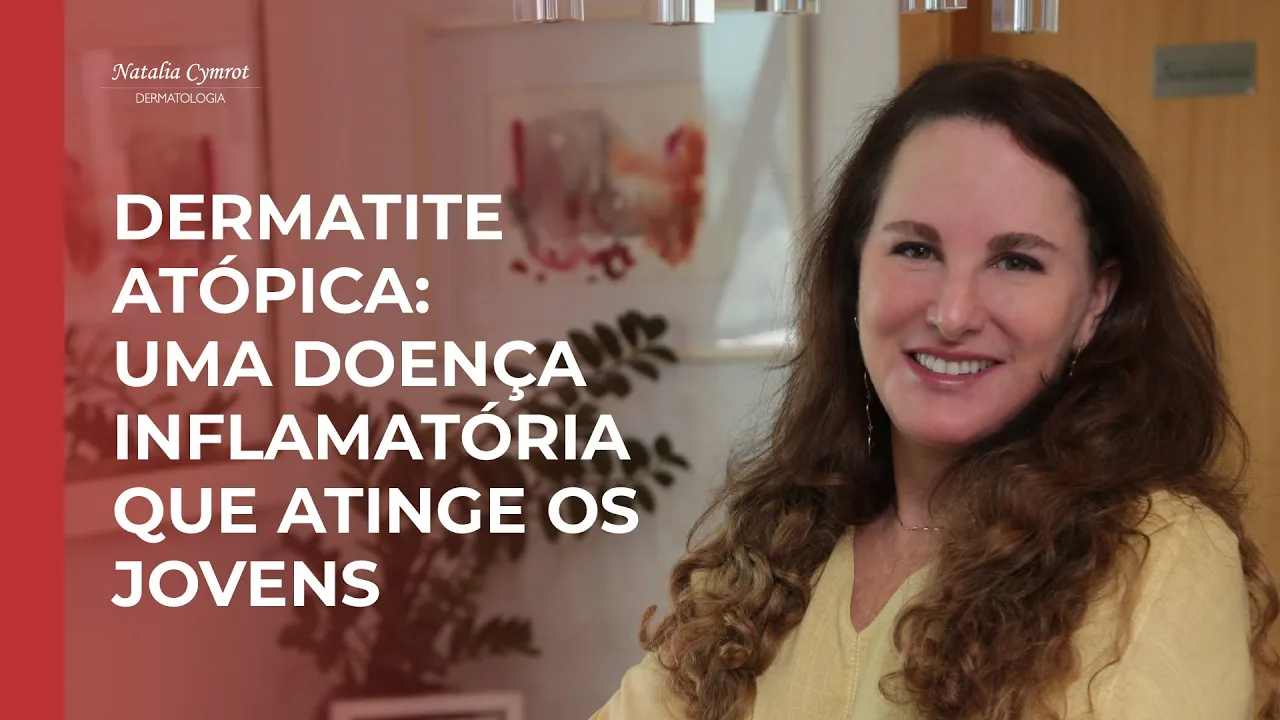 Na imagem a Dra Natalia esta ao lado do texto que é o titulo do vídeo.