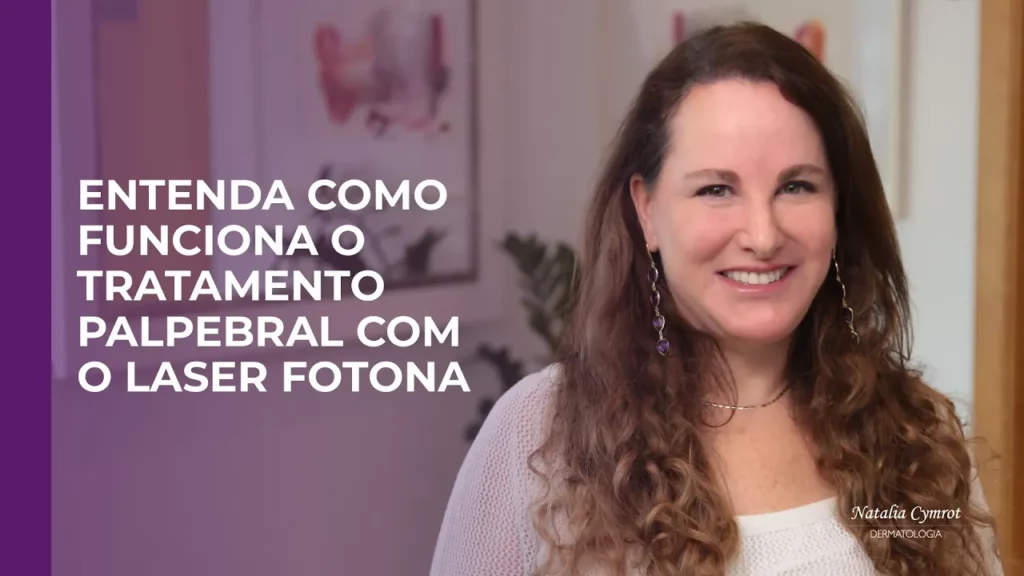 Na imagem a Dra Natalia esta ao lado do texto que é o titulo do vídeo.