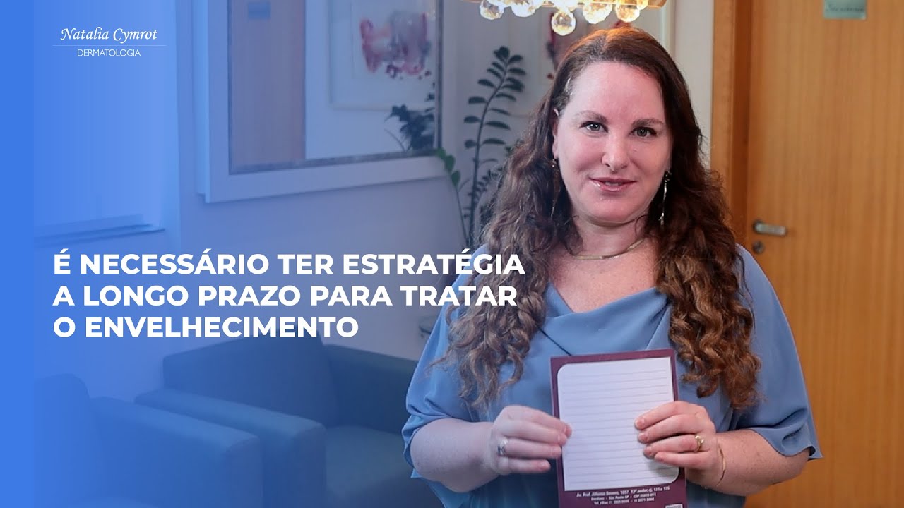 Na imagem a Dra Natalia esta ao lado do texto que é o titulo do vídeo.