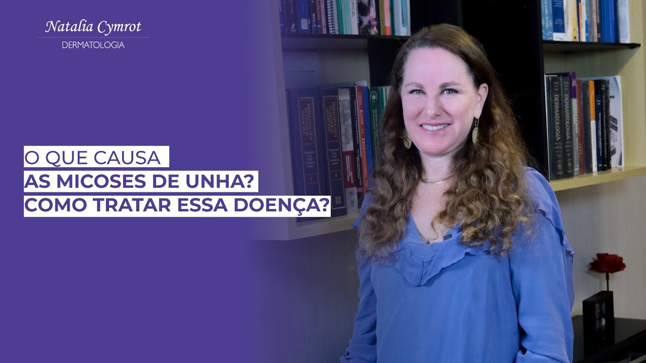 Na imagem a Dra Natalia esta ao lado do texto que é o titulo do video.