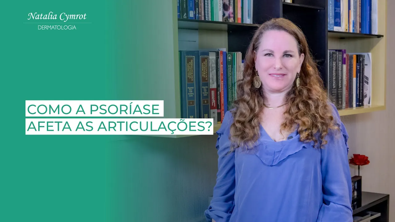 Na imagem a Dra Natalia esta ao lado do texto que é o titulo do vídeo.